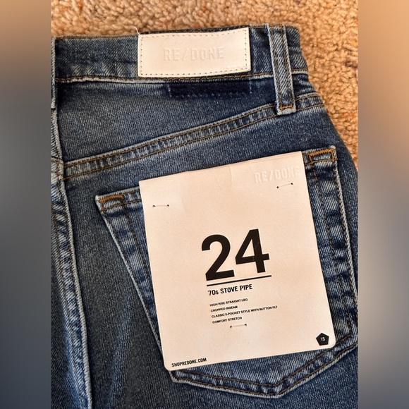 NWT Re/Done 70s Stove Pipe Jeans - Picture 10 of 11